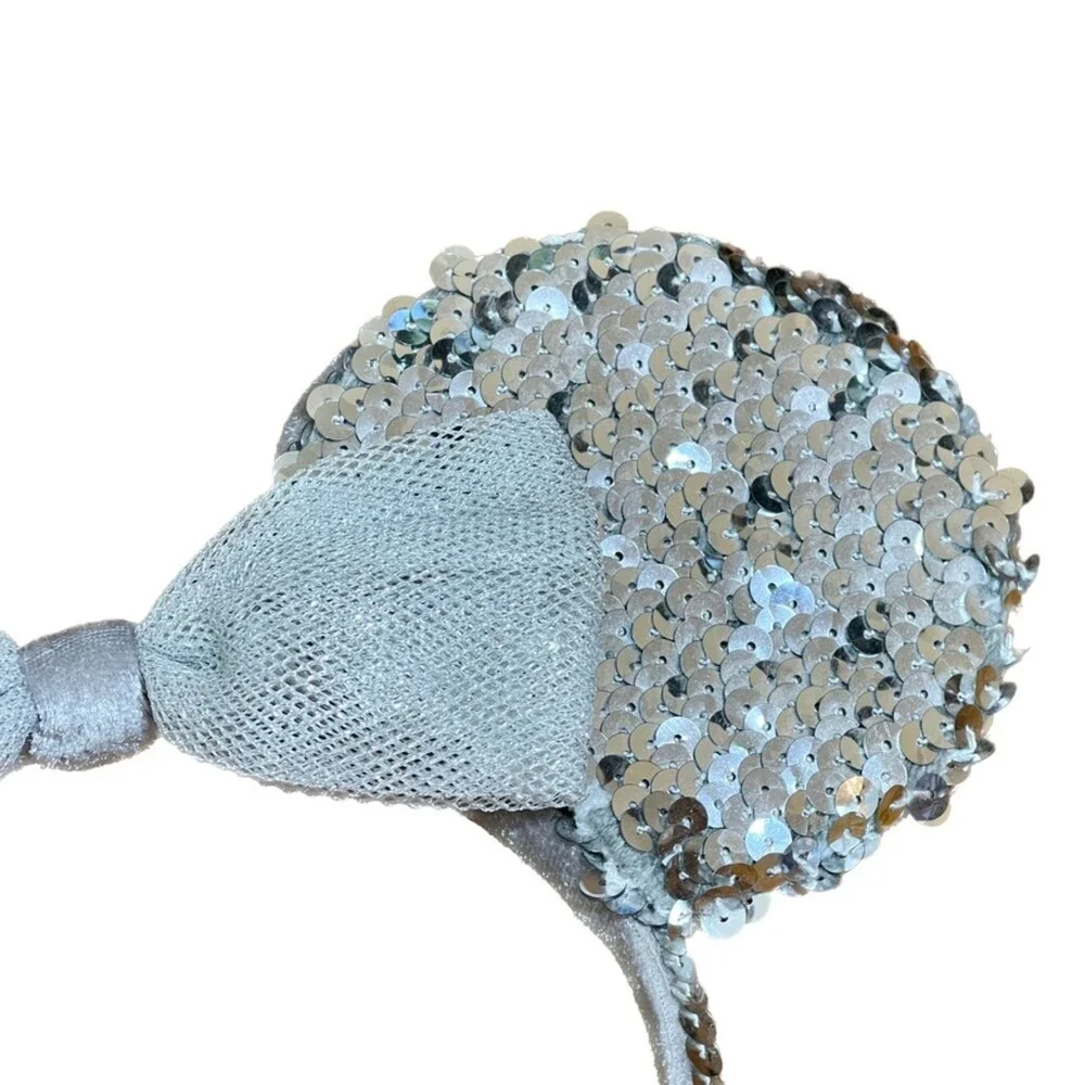 Y2K Silver Sequin Minnie Ears